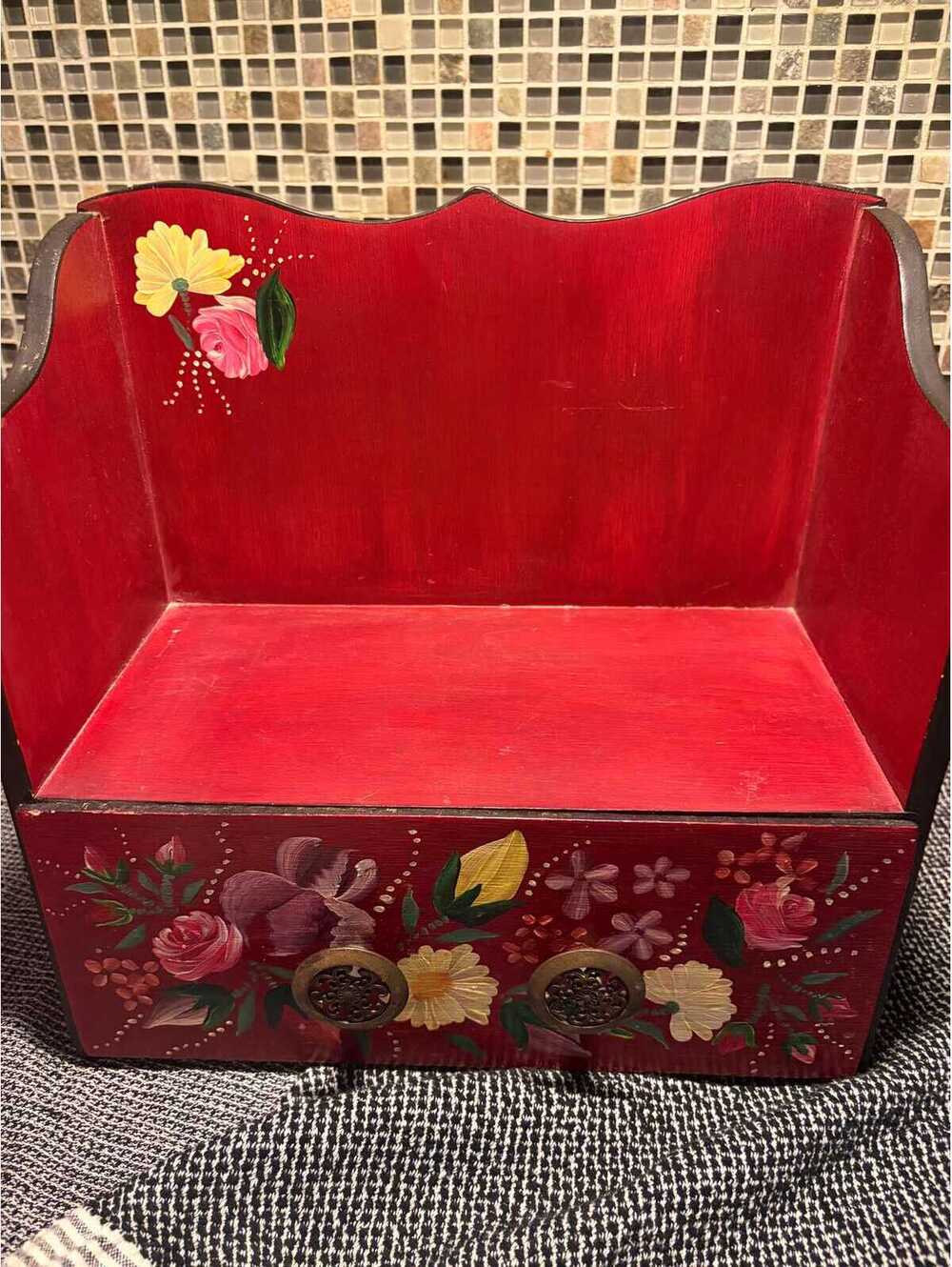 Folk art recipe box